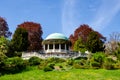 View of Rotunda in Kurpark in Baden. Austria