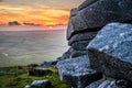 View from Rough Tor at sunset