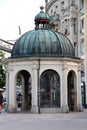 View at a round building next to the state theatre in wiesbaden hessen germany