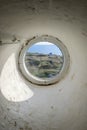 View from the round window of a lighthouse Royalty Free Stock Photo