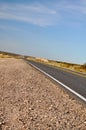 View of Route 20 in La Pampa, Argentina