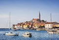 View of the Rovinj Rovigno town, Istria, Croatia Royalty Free Stock Photo