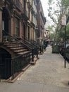 View of a row of stoops on one of the famous streets