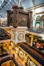 View of the Royal clock inside the QVB in Sydney NSW Australia