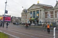 View of the Royal Concertgebouw at Museumplein in Amsterdam