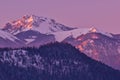 View at Rozsutec mountain during sunset from Nizke Tatry Royalty Free Stock Photo