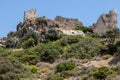 View at the ruin of the castle Asklipio Royalty Free Stock Photo