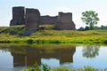 View on the ruin castle. Kolo. Poland