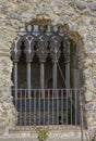 View ruin windows, arched colonnade background