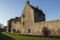 View of ruins Aberdour Castle, Scotland, Fife