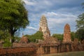 View of the ruins Wat Ratchaburana. Ayutthaya