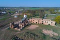 View of the ruins of an ancient castle. Golshany, Belarus