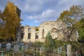 View of the ruins of the Church of St. Nicholas the Wonderworker. Russko-Vysotskoe