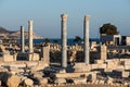 View of the ruins of the ancient city of Knidos in Datca, Turkey