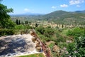 The view on ruins in ancient Messene (Messinia)