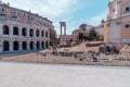 View of the ruins of Ancient Rome in Italy for poster, calendar, post, screensaver, wallpaper, postcard, card, banner Royalty Free Stock Photo