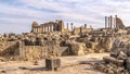 View at the ruins of ancient town Volubilis - Morocco Royalty Free Stock Photo