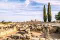 View at the ruins of ancient town Volubilis - Morocco Royalty Free Stock Photo