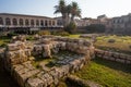 Ruins of the greek doric Apollo temple in Siracusa - Sicily Royalty Free Stock Photo