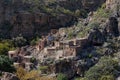 View at ruins of Bani Habib on Sayq plateau of Jabal Akhdar, Oman Royalty Free Stock Photo