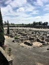 A view of the ruins of Capernaum in Israel