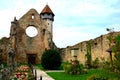 View of ruins of Carta medieval monastery near Sibiu, Transilvania