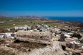 View from the ruins of the Castle of Akrotiri also known as Goulas or La Ponta, a former Venetian castle on the island of Royalty Free Stock Photo