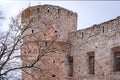 View of the ruins of the Cesis Castle. Latvia. The city of Cesis.