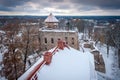 View of the ruins of the Cesis Castle. Latvia. The city of Cesis.