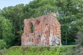 View of the ruins of the church in Trzesacz in Poland