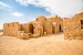 View at the ruins of Desert castle Amra in estern Jordan