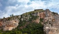 Etruscan temple of Jupiter in Terracina on Mount Sant`Angelo, Terracina, Lazio, Italy Royalty Free Stock Photo