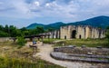 view of the ruins of the first bulgarian capital veliki preslav situated near shumen....IMAGE