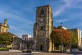 A view of the ruins of a fourteen-century church in Southampton, UK Royalty Free Stock Photo