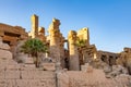 View of the ruins great Hypostyle Hall of Karnak Temple Royalty Free Stock Photo