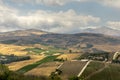 View from the ruins of the Greek Theater in Segesta, Sicily, Italy Royalty Free Stock Photo