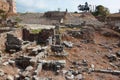 View of the ruins of the historic city of Byblos. It is have been occupied about 7000 BC, it one of the oldest inhabited cities in Royalty Free Stock Photo