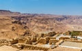 View on ruins of Masada fortress - Judaean Desert, Israel Royalty Free Stock Photo