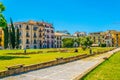 View of ruins on piazza sant euno in Palermo, Sicily, Italy