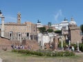 View of the ruins of the Roman forum . August 2012