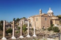 View of the ruins of the Roman Forum. Rome Royalty Free Stock Photo