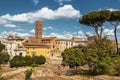 View of the ruins of the Roman Forum. Rome Royalty Free Stock Photo