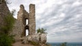 View of the ruins Sirotci hradek in the Palava protected landscape area in southern Moravia