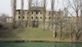 View of the ruins of the south side of old abandoned building of HQ command of the Turkish army from 1714