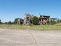 View of the ruins of the structures of the old German airfield Noitif. Baltiysk, Kaliningrad region Royalty Free Stock Photo