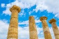 View of ruins of the temple of Hercules in the Valley of temples near Agrigento in Sicily, Italy Royalty Free Stock Photo