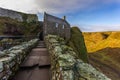 View of the ruins of the 13th century Dunnottar Castle, Stonehaven, Scotland Royalty Free Stock Photo