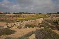 View of the ruins of the tombs of the kings of pathos. Cyprus Royalty Free Stock Photo