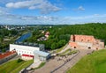 View of ruins of Upper Castle Vilna and Neris River from lookout