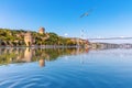 View on the Rumelian Castle and the Second Bosphorus Bridge, Istanbul Royalty Free Stock Photo